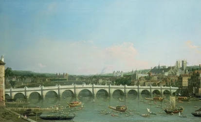 Puente de Westminster desde el norte con el Palacio de Lambeth a lo lejos